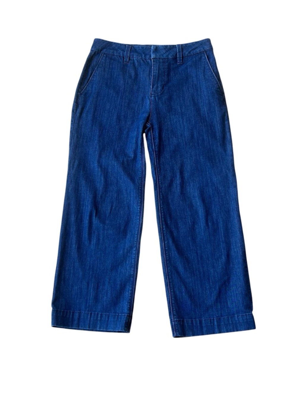 White House Black Market wide crop capris denim jeans